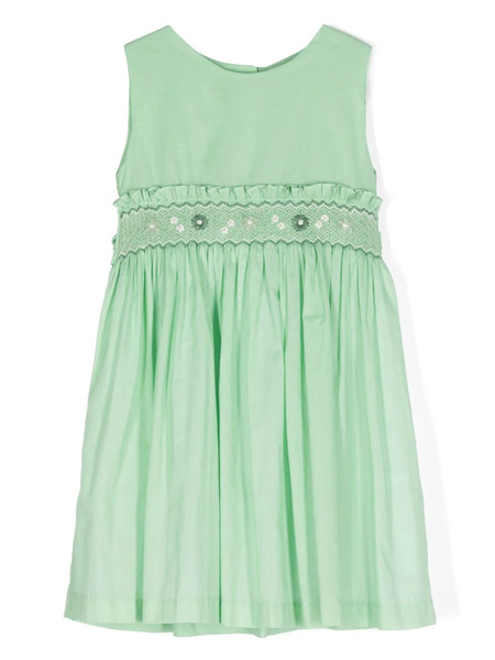  Siola Floral-embroidered Flared Dress - Green 