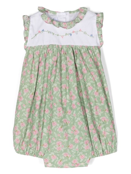  Siola Floral-print Cotton Playsuit - Green 