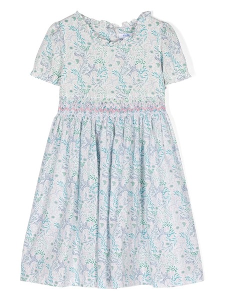  Siola Floral-print Flared Dress - Blue 