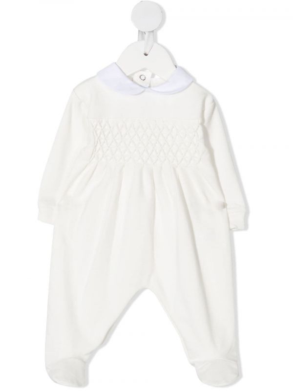  Siola Honeycomb-stitch Embellished One-piece - White 