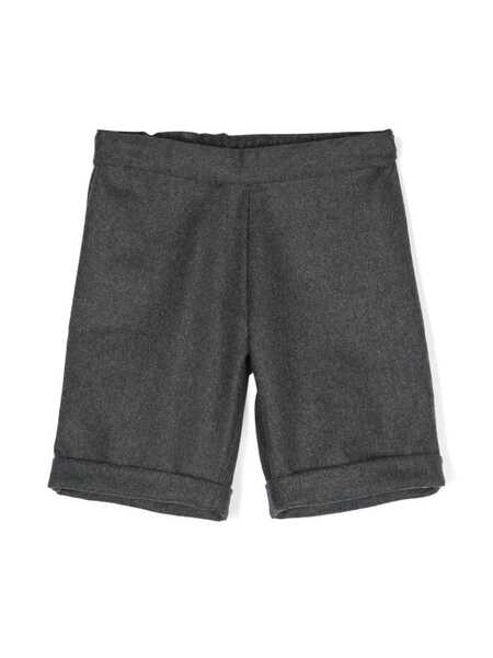  Siola Mélange-effect Cotton Shorts - Grey 