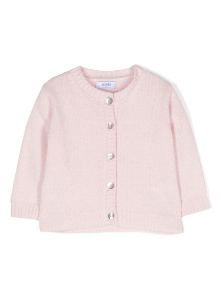  Siola Ribbed-trim Cardigan - Pink 