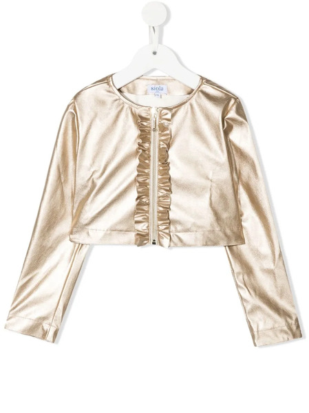 Siola Ruffle-trim Detail Jacket - Gold 