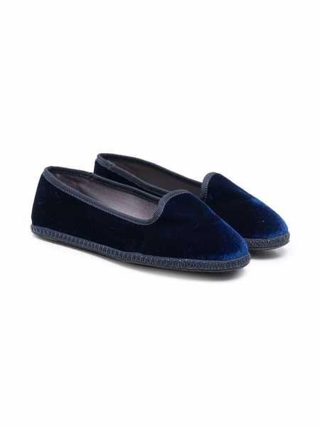  Siola Slip-on Velvet-effect Loafers - Blue 