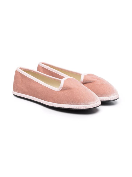 Siola Slip-on Velvet Loafers - Pink 