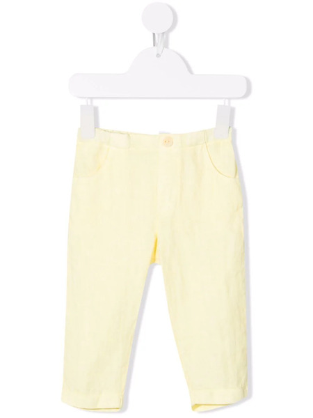  Siola Straight-leg Linen Trousers - Yellow 