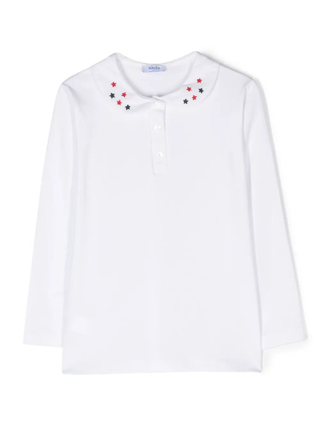  Siola Strar-embroidered Long-sleeve T-shirt - White 