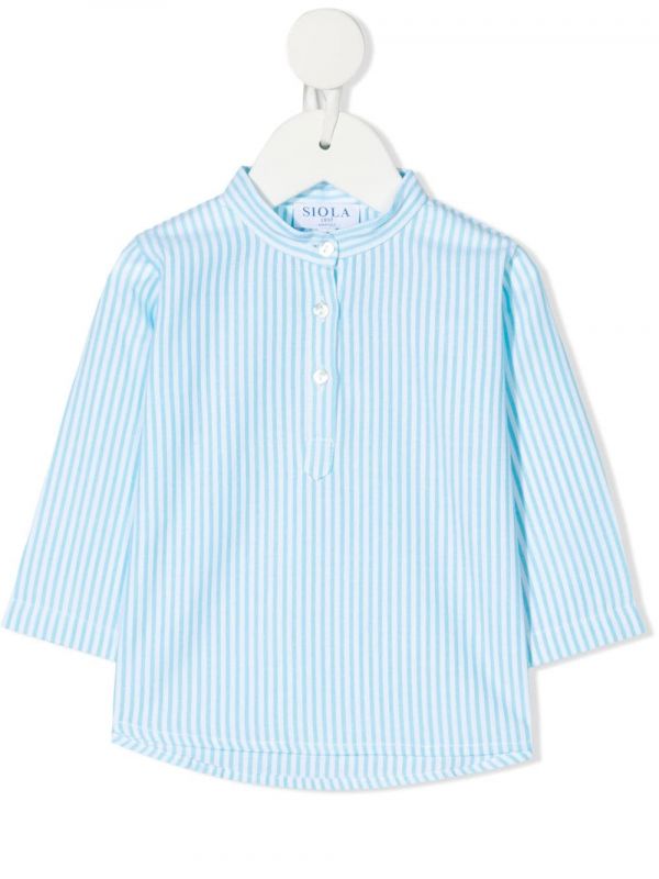  Siola Stripe-pattern Buttoned Shirt - White 
