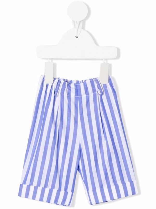 Siola Striped Straight-leg Short - Blue 