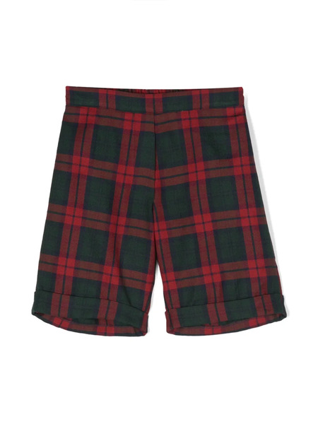  Siola Tartan-check Cotton-blend Shorts - Green 