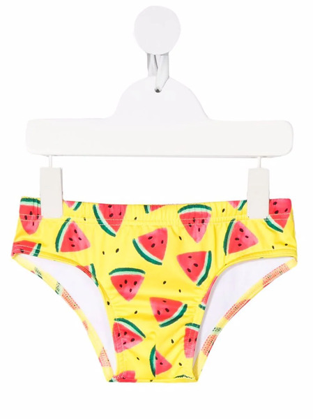  Siola Watermelon-print Swim Trunks - Yellow 
