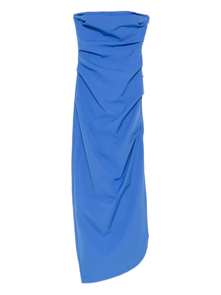  Sir. Sol Strapless Draped Maxi Dress - Blue 