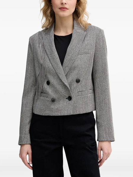  Sisley Herringbone-pattern Jacket - Grey 