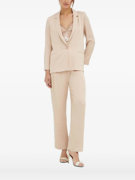  Sisley Notched Single-button Blazer - Neutrals 