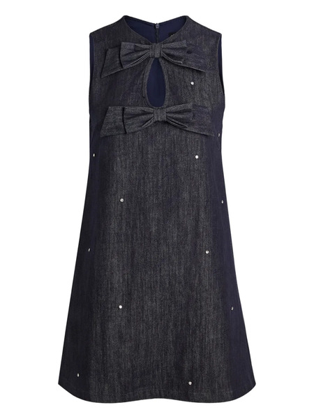  Sister Jane Bow-embellished Mini Dress - Blue 