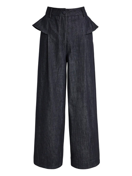 Sister Jane Waist-detail Buttoned Trousers - Blue 