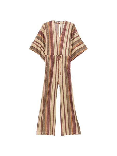  Siyu Striped Jumpsuit - Gold 