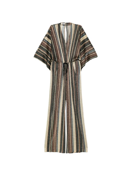  Siyu Striped Tie-fastening Jumpsuit - Gold 