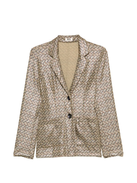  Siyu Tallis Patterned Button-fastening Blazer - Silver 