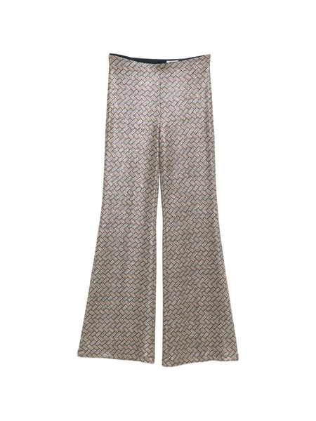 Siyu Tallis Patterned Flared Trousers - Neutrals 