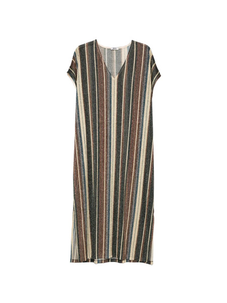  Siyu Zoe V-neck Striped Maxi Dress - Green 