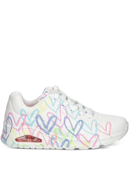  Skechers Heart-print Sneakers - White 