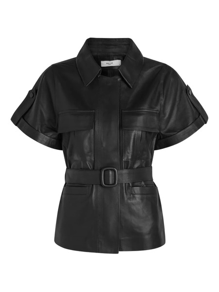  Skiim Eloise Belted Short-sleeve Top - Black 
