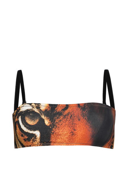  Skims X Roberto Cavalli Face Print Bandeau - Orange 