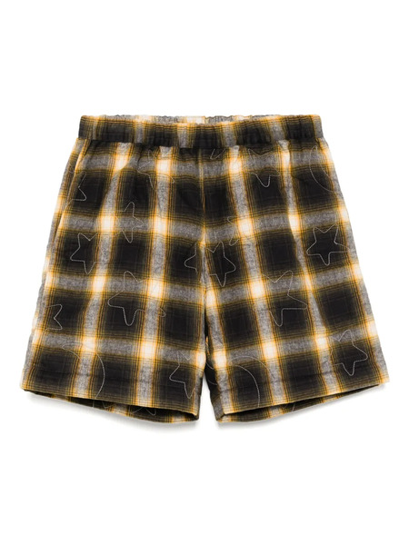  Sky High Farm Checked Padded Shorts - Yellow 