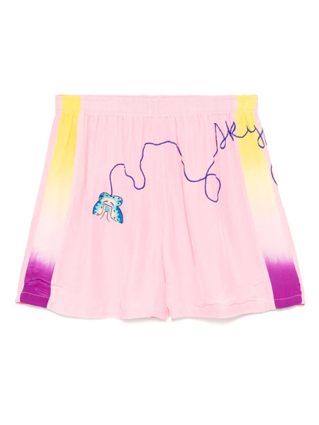  Sky High Farm Embroidered Shorts - Pink 