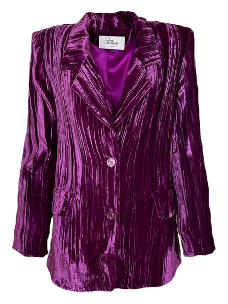  Sleep No More Ciclamino Buttoned Blazer - Purple 