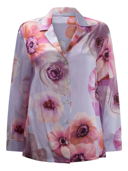  Sleep No More Floral-print Shirt - Purple 
