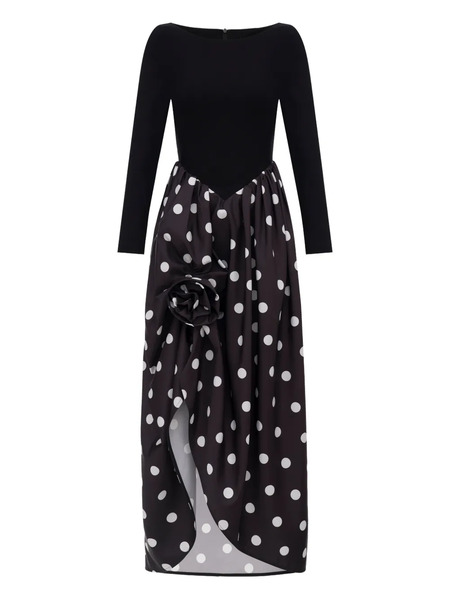  Sleeper Aurora Polka-dot Maxi Dress - Black 