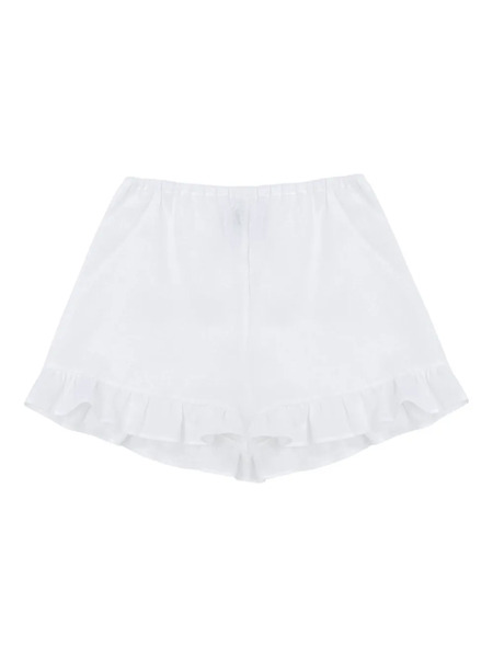  Sleeper Cha Cha Ruffled Hem Shorts Set - White 