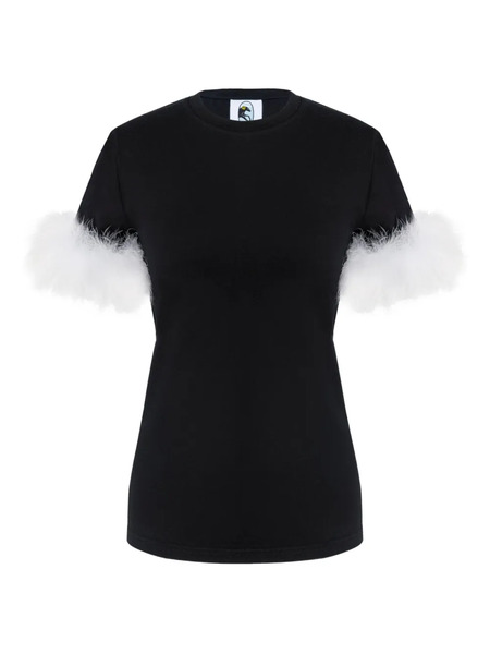  Sleeper Feather-embellished T-shirt - Black 