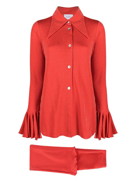  Sleeper Lurex Lounge Two-piece Suit - Red 