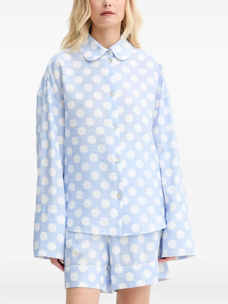  Sleeper Polka-dot Shirt And Shorts Set - Blue 