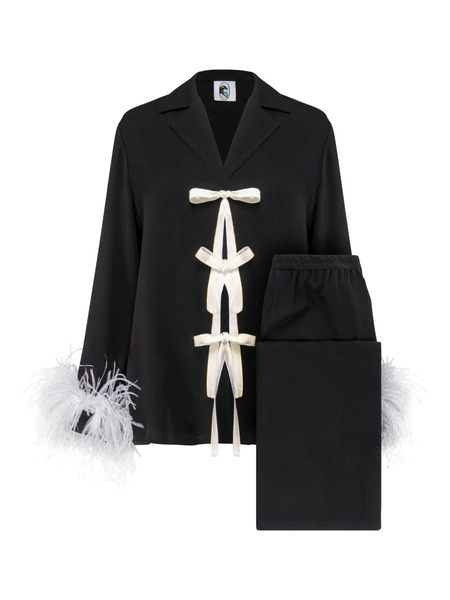  Sleeper The Bow Pajama Set - Black 