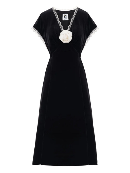  Sleeper The Genus Rose Midi Dress - Black 