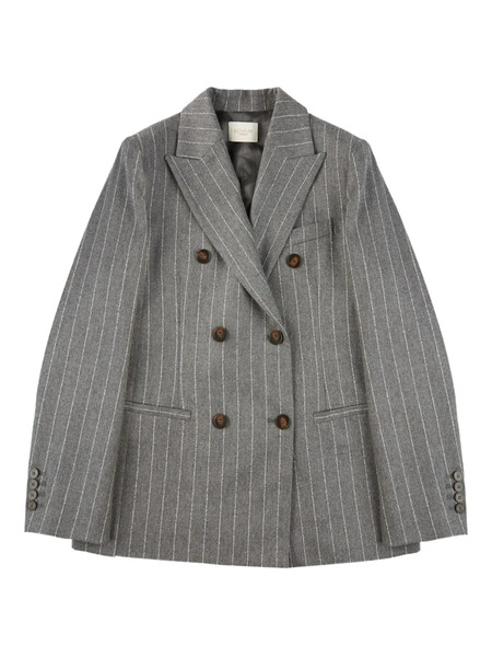  Slowear Double-breasted Pinstripe Jacket - Grey 