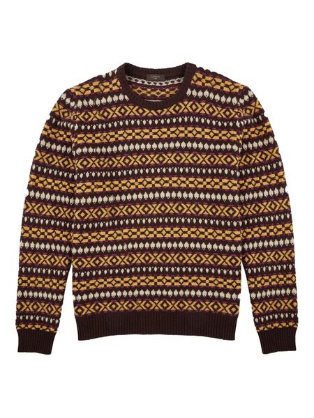  Slowear Jacquard Wool Jumper - Brown 