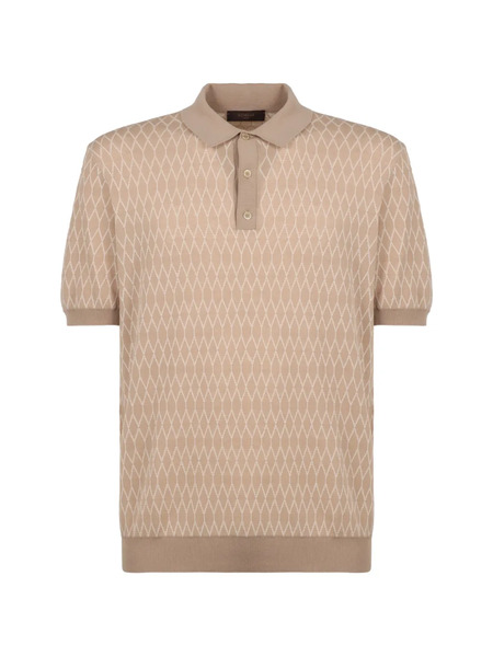  Slowear Knit Button Polo Shirt - Neutrals 
