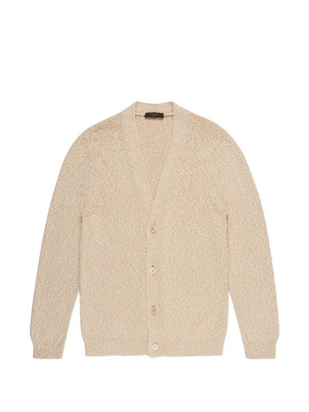  Slowear V-neck Button Cardigan - Neutrals 