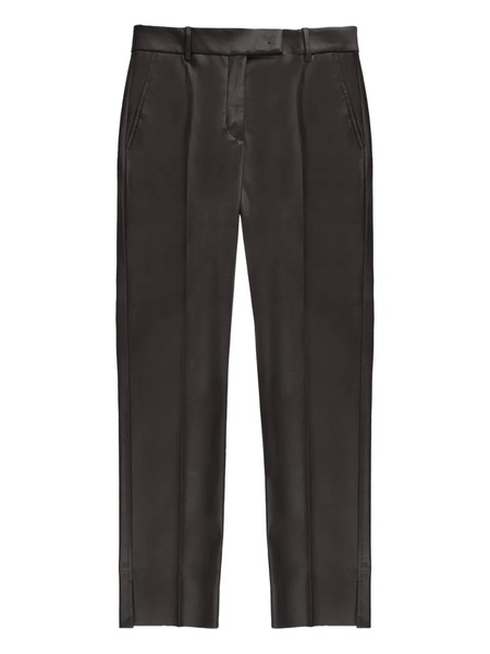  Slowear X Incotex Faux Leather Straight Trousers - Brown 