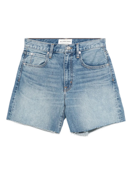  Slvrlake Sienna Frayed-hem Denim Shorts - Blue 