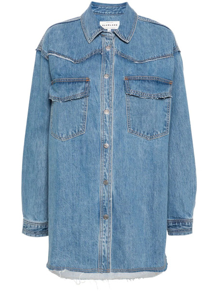  Slvrlake Western Raw-cut Denim Overshirt - Blue 