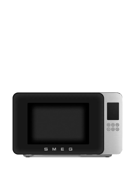  Smeg Logo-print Microwave - Black 