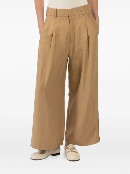  Smythe Pleated Side-stripe Trousers - Neutrals 