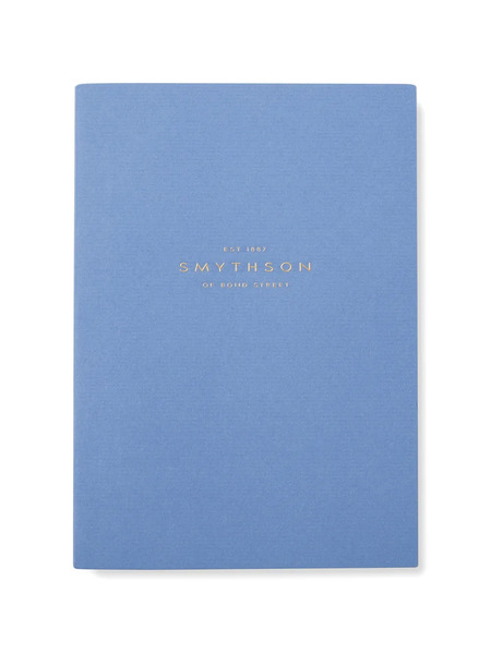  Smythson Evergreen Mid-size Notebook Refill - Blue 