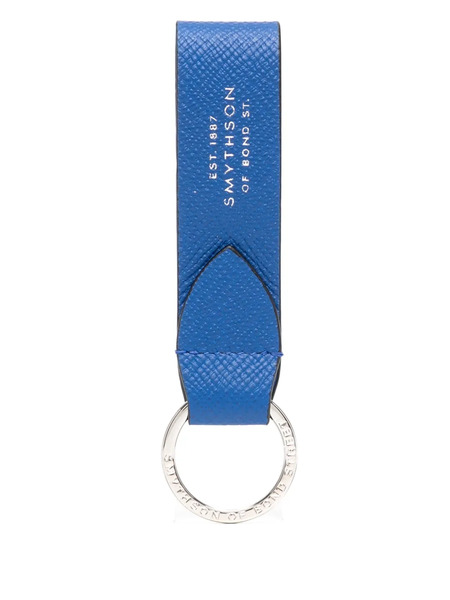  Smythson Leather Keyring - Blue 